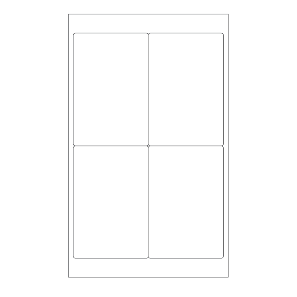 Nevs 4" x 6" Laser Sheet Labels White LL-6-4